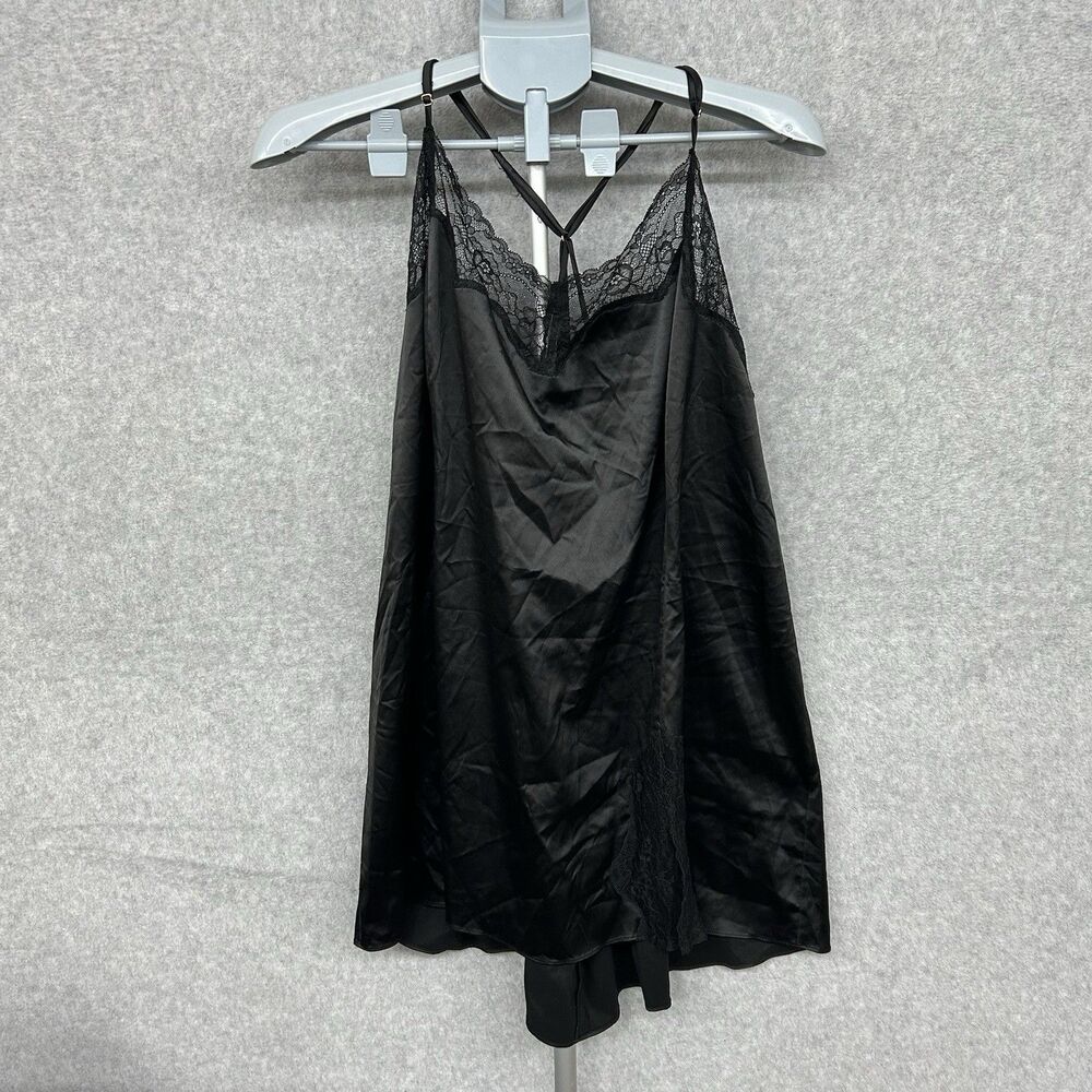 Cacique Women’s Size 22/24 Black Strappy Lace Slip Dress With Adjustable Straps